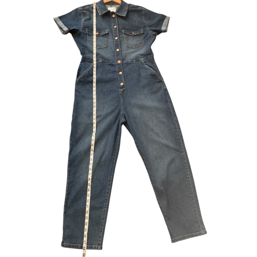 Celebrity Pink Jumpsuit ‎ Women's Denim Short Sleeve Long Jumpsuit Size XL - Picture 12 of 16